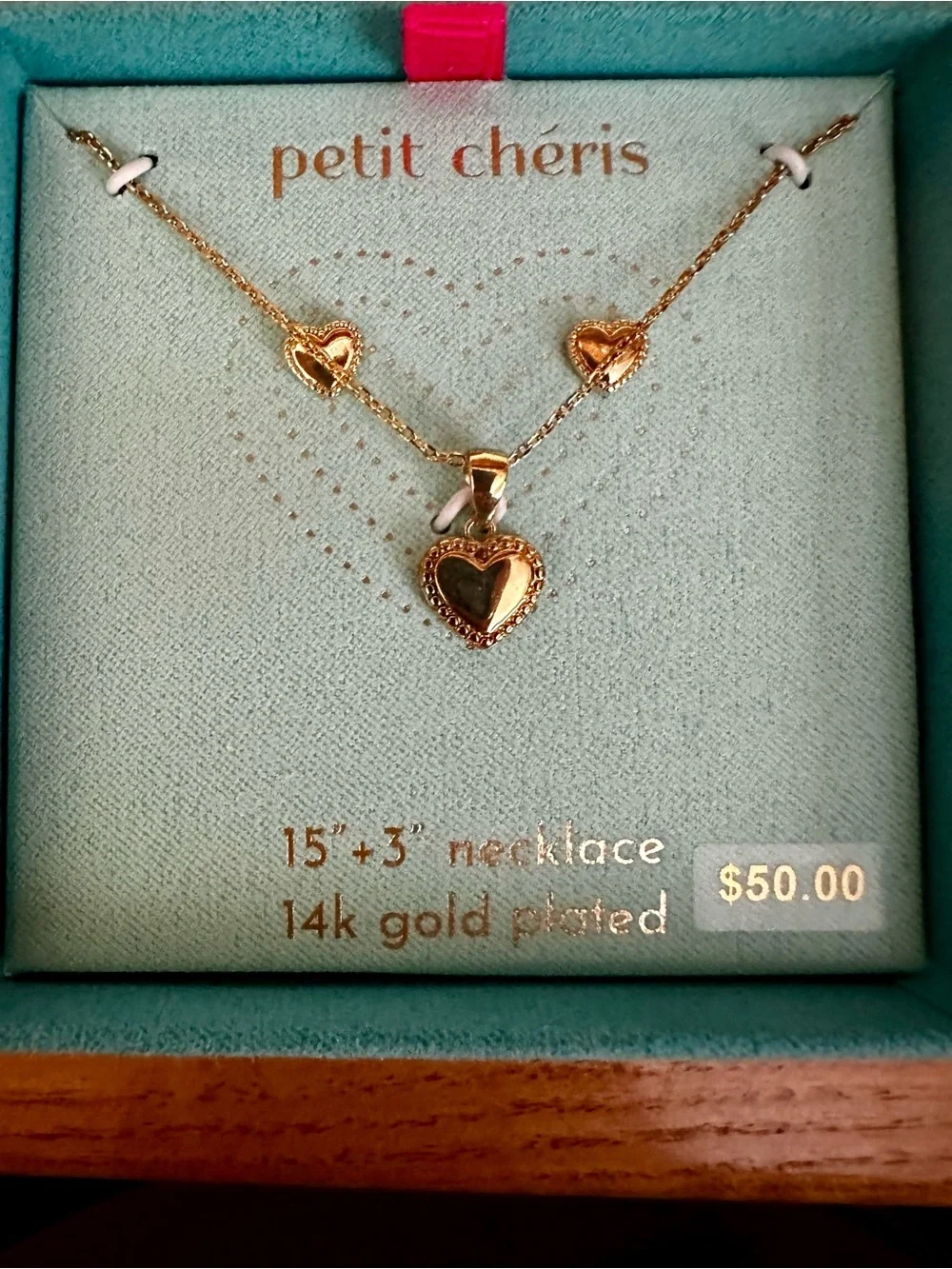 Kids - 14k Gold Plated Heart Pendant Necklace in Gold